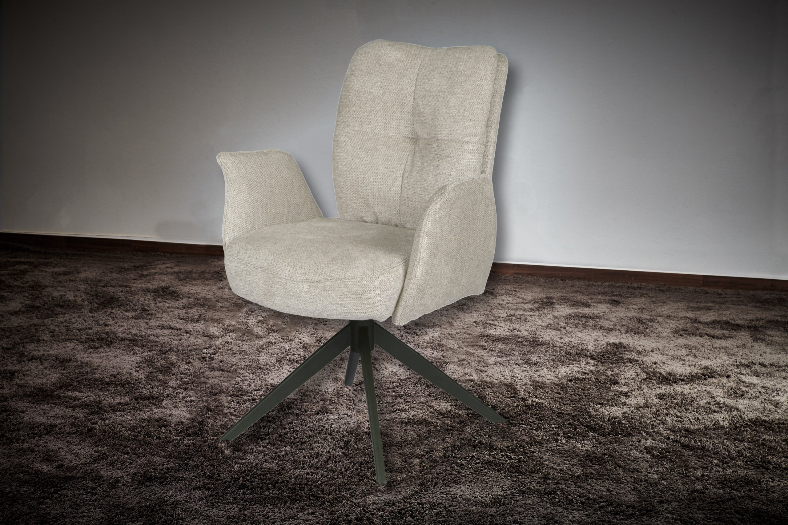 Drehsessel Balve Ledertex schiefer – Bild 9