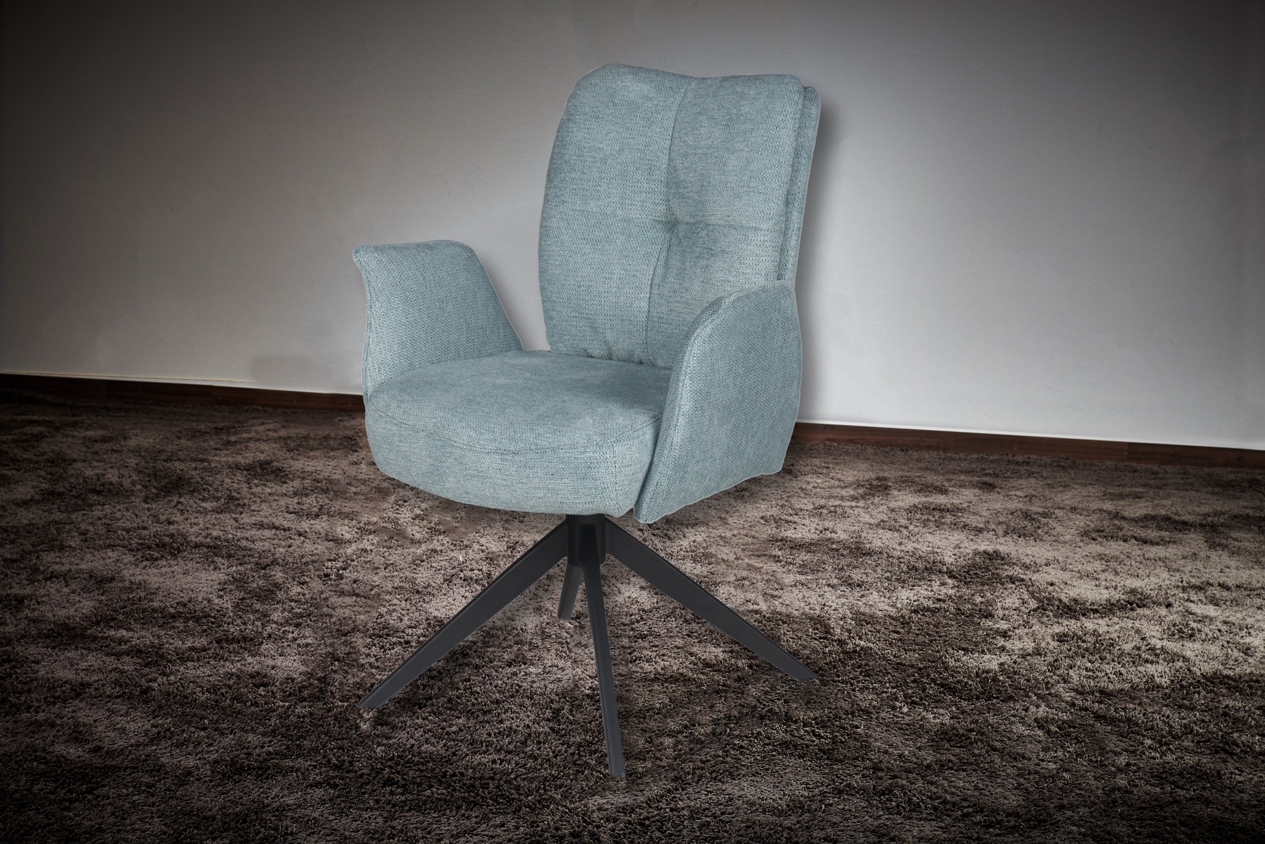 Drehsessel Balve Ledertex schiefer – Bild 8