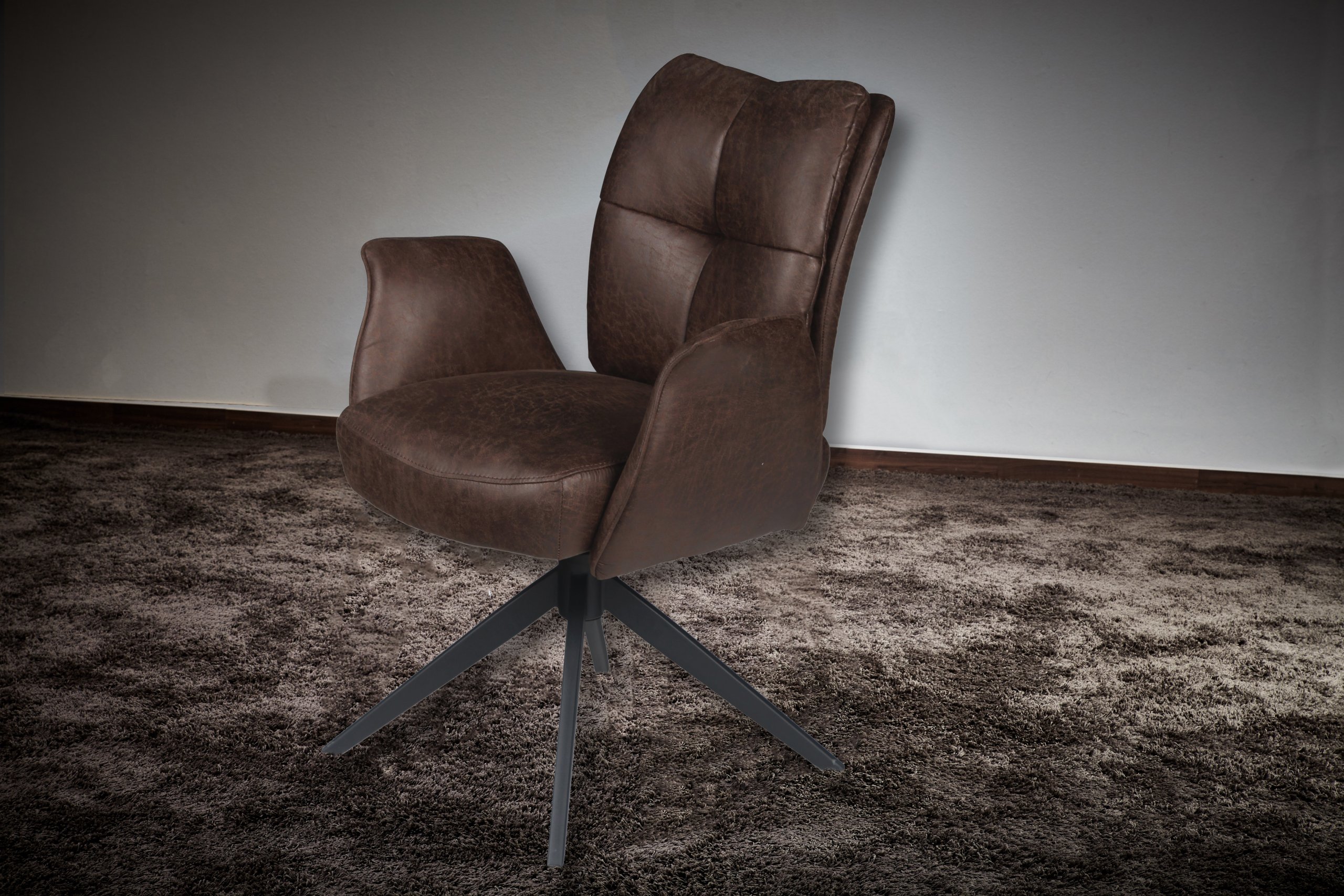 Drehsessel Balve Ledertex schiefer – Bild 2