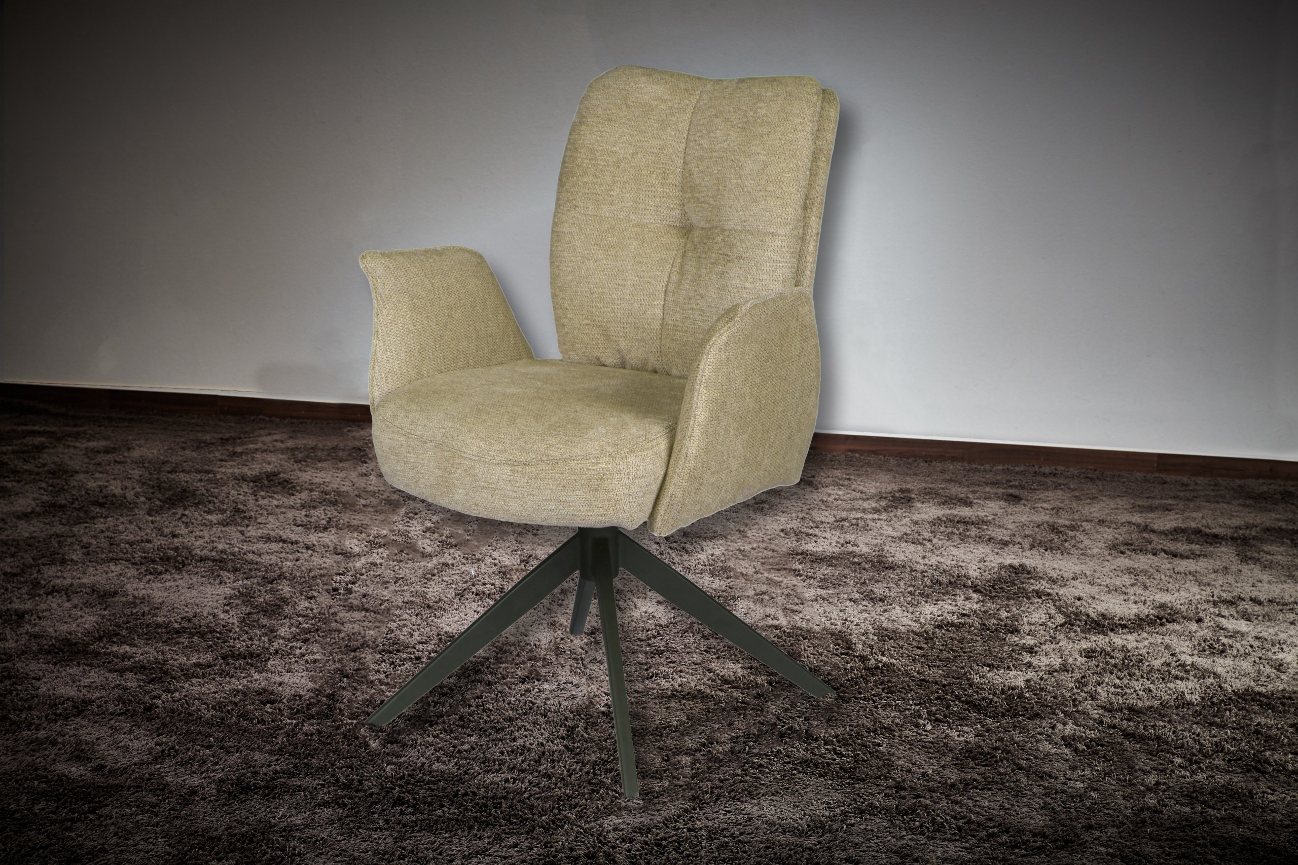 Drehsessel Balve Ledertex schiefer – Bild 6