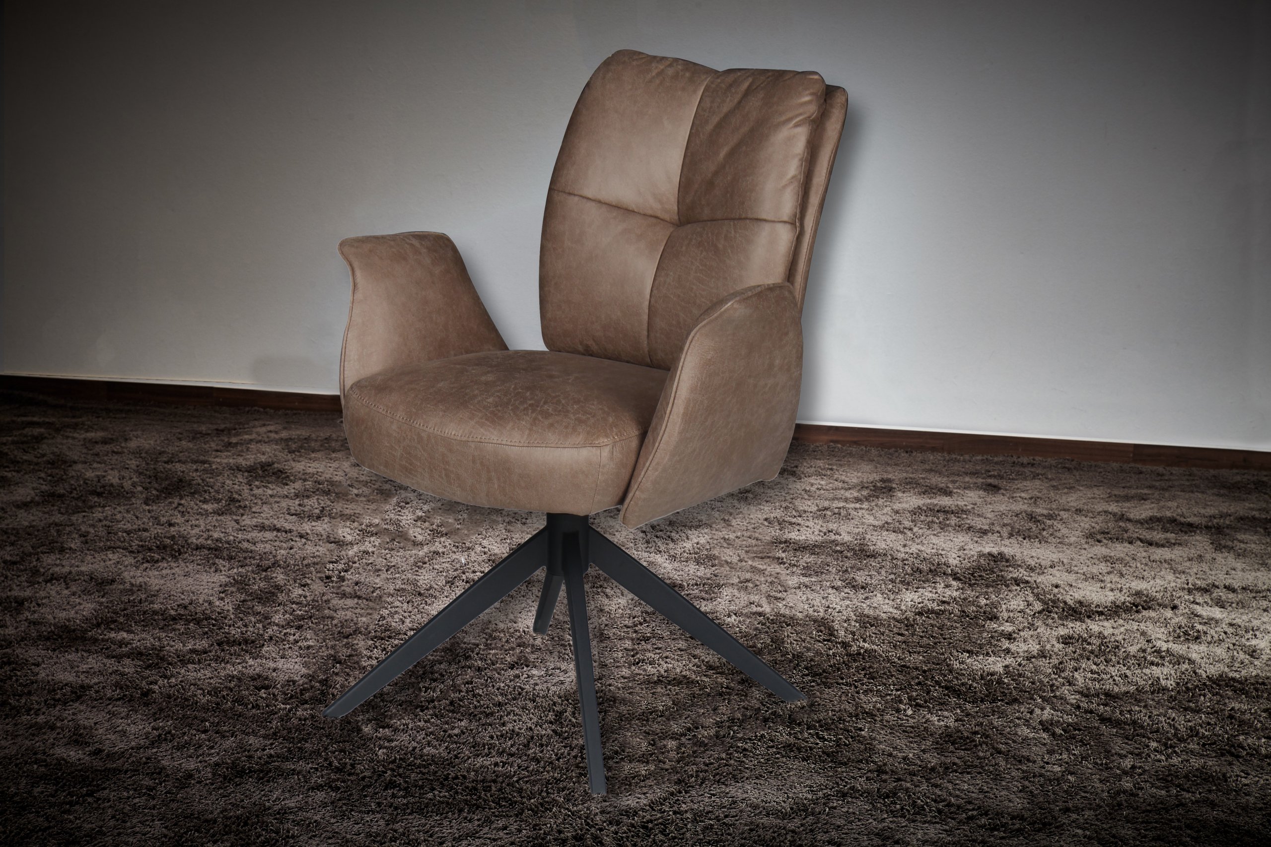 Drehsessel Balve Ledertex schiefer – Bild 3