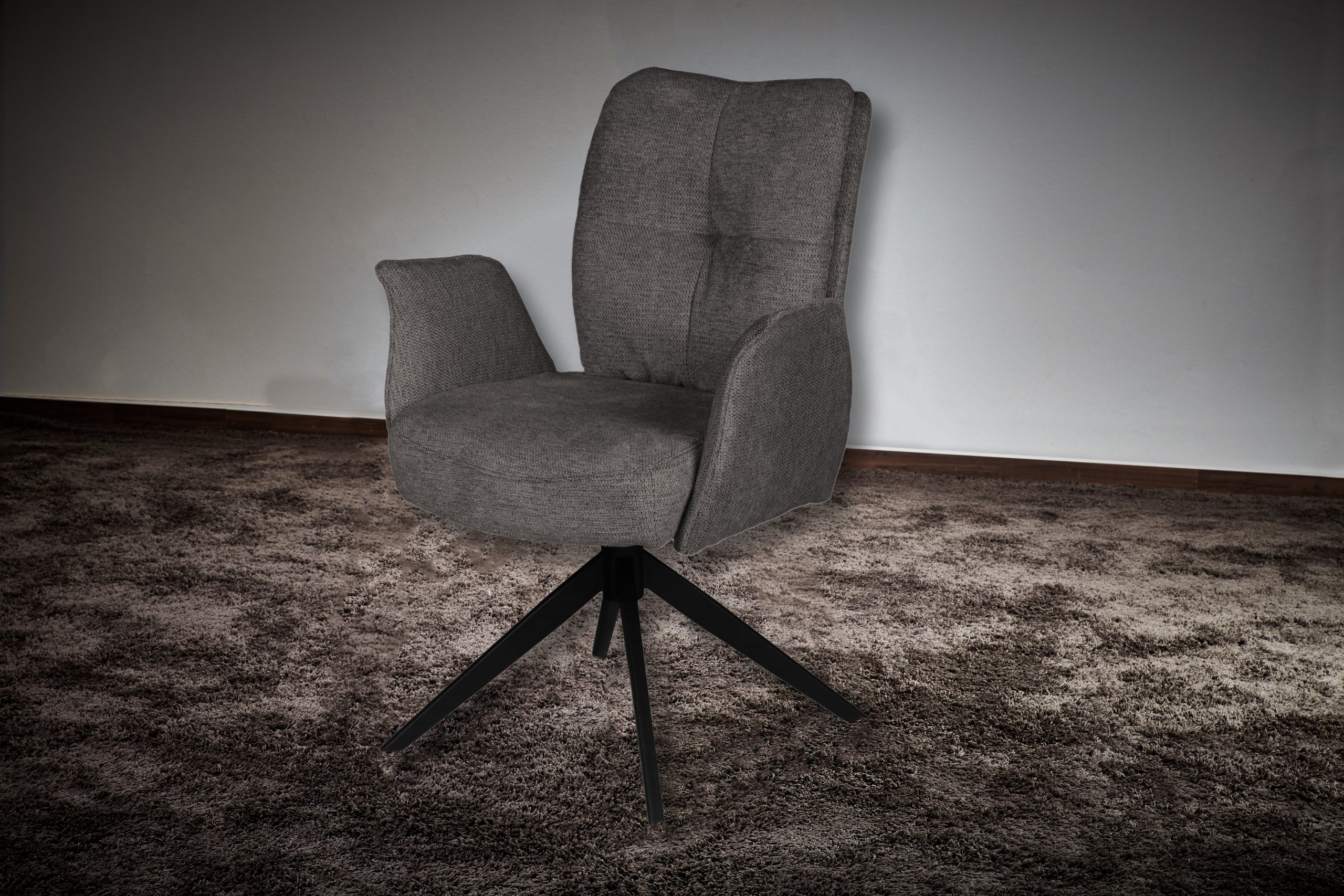 Drehsessel Balve Ledertex schiefer – Bild 5