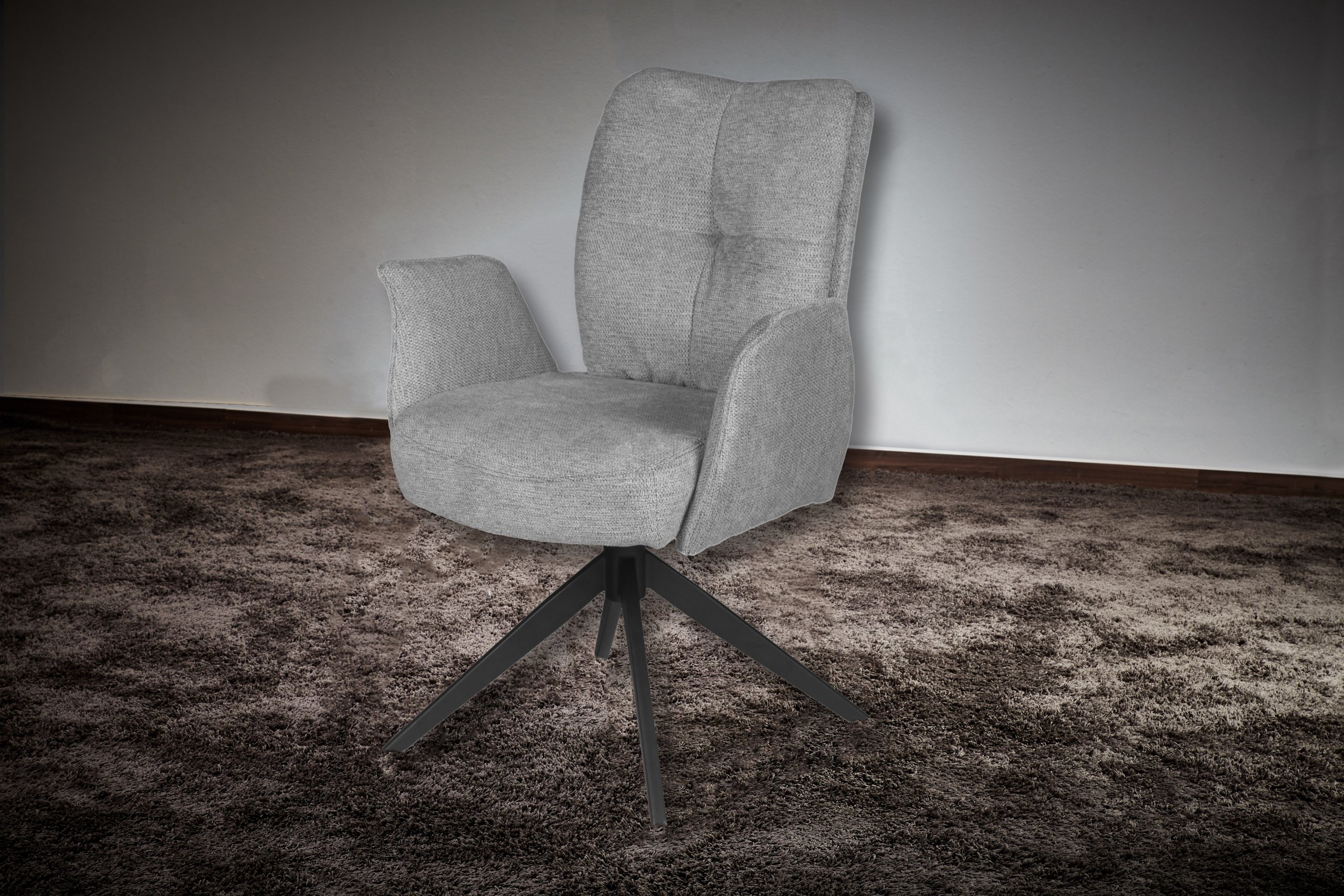 Drehsessel Balve Ledertex schiefer – Bild 4