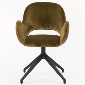 Drehsessel Dorlar moosgrün-beige