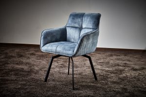 Design-Drehsessel Elspe azurblau