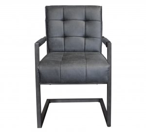 Freischwinger Berlar mit Armlehne schiefer