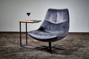 Loungesessel Wormbach Samt anthrazit