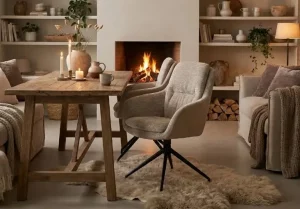 Drehsessel Calle Creme Champagner