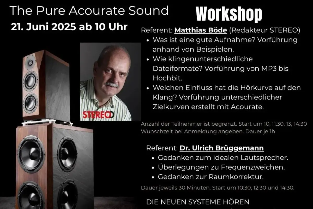 the pure acourate Sound Workshop